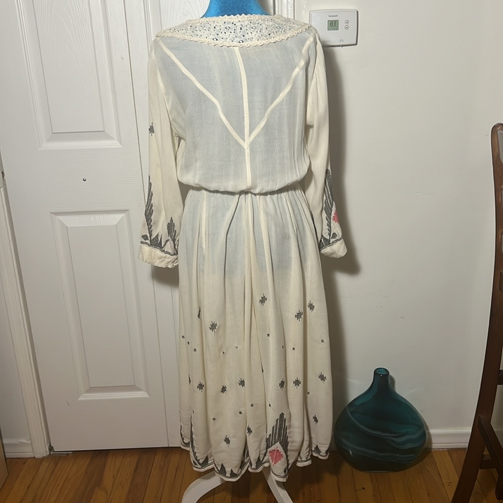 Free People New Romantics Spendor in The Grass Boho Dress Small - Picture 4 of 6